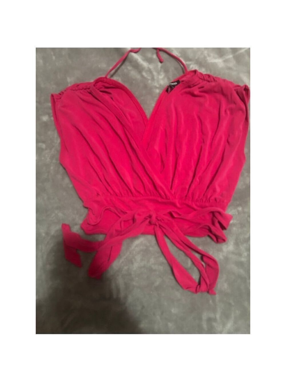 Women's Express Pink Halter Wrap Crop Top M